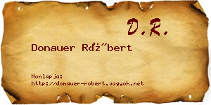 Donauer Róbert névjegykártya