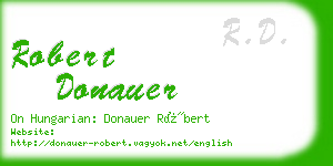 robert donauer business card